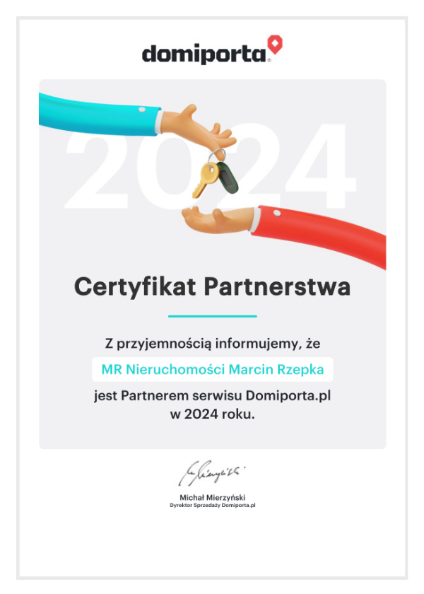 Certyfikat partnerstwa z Domiporta