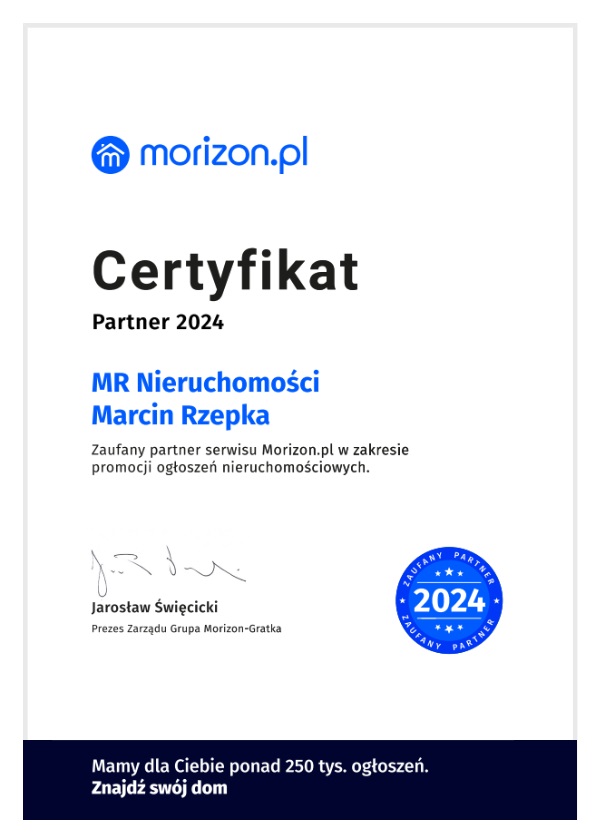 Certyfikat partnerstwa z Morizon