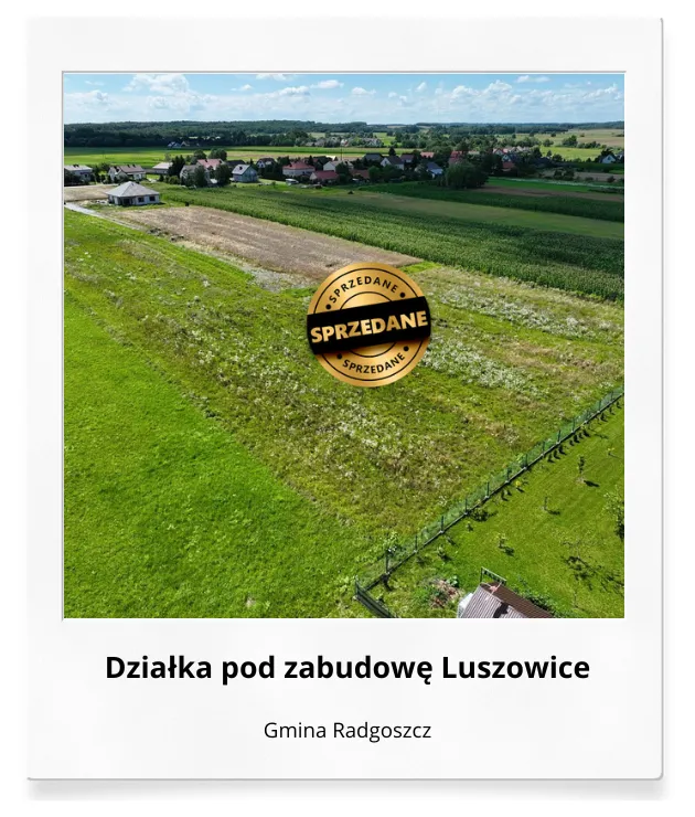 Sprzedaż działki Luszowice