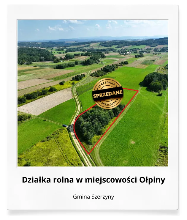Sprzedaż działki Ołpiny