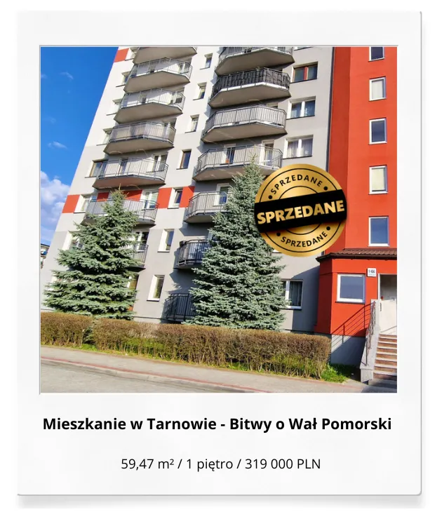 Sprzedane mieszkanie w Tarnowie na ulicy Bitwy o Wał Pomorski