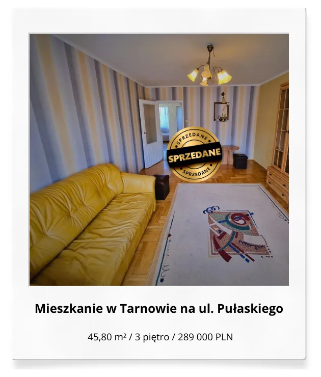 Sprzedane mieszkanie Tarnów ulica Pułaskiego