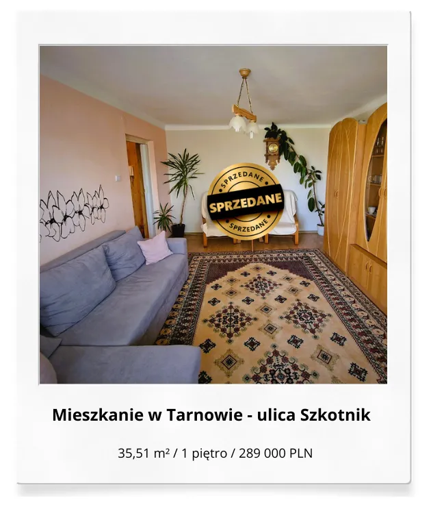Sprzedane mieszkanie Tarnów ulica Szkotnik