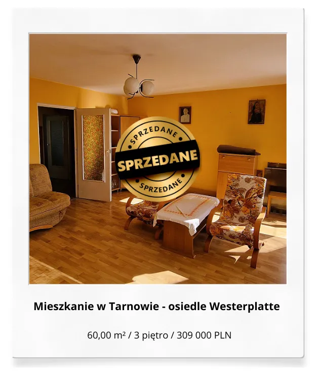 Sprzedane mieszkanie Tarnów osiedle Westerplatte