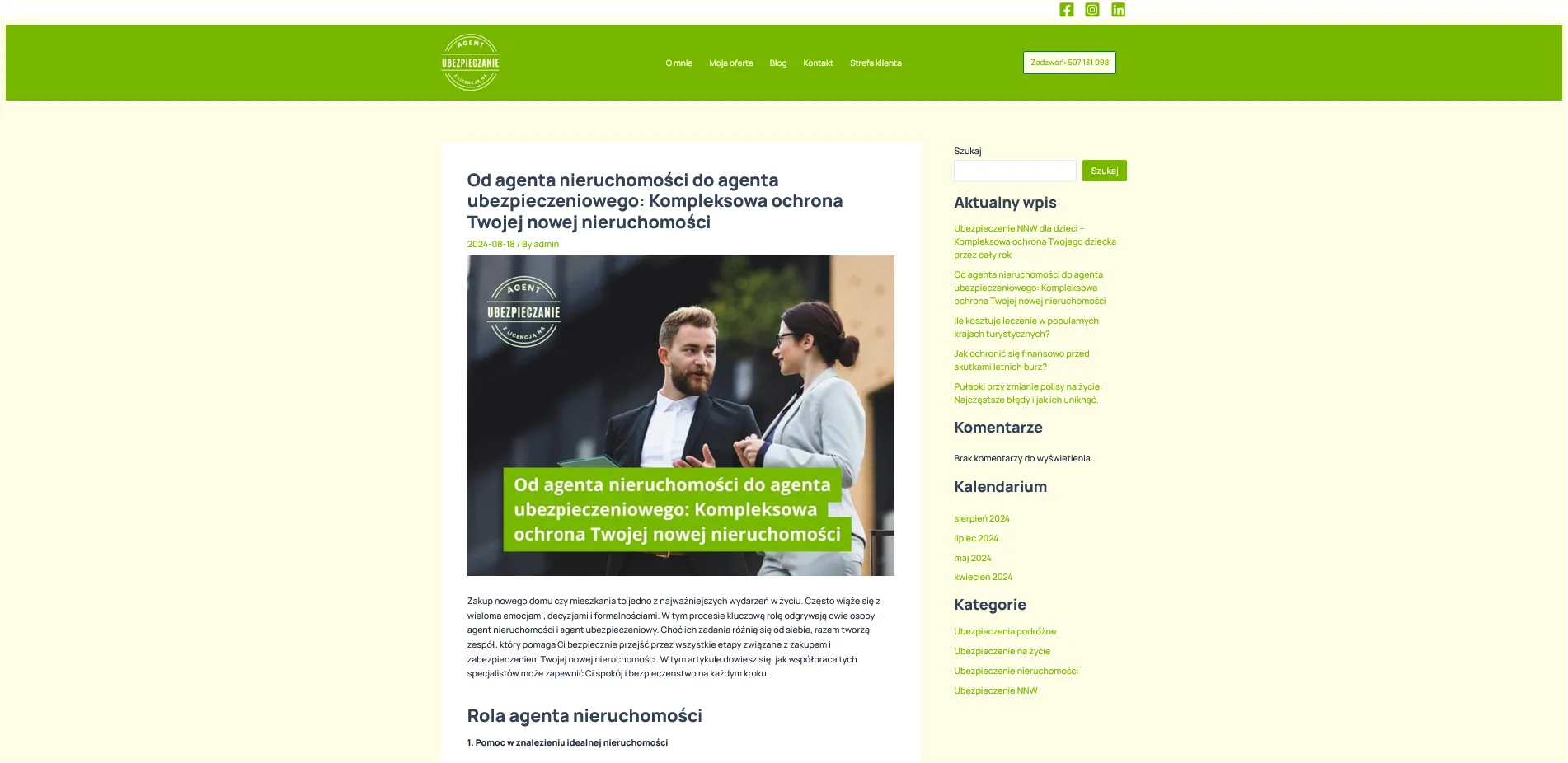 Artykuł: Od agenta nieruchomości do agenta ubezpieczeniowego