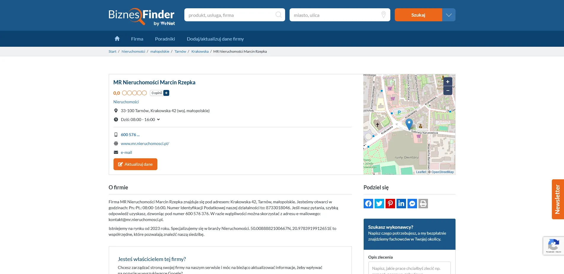 MR Nieruchomości Marcin Rzepka na biznesfinder