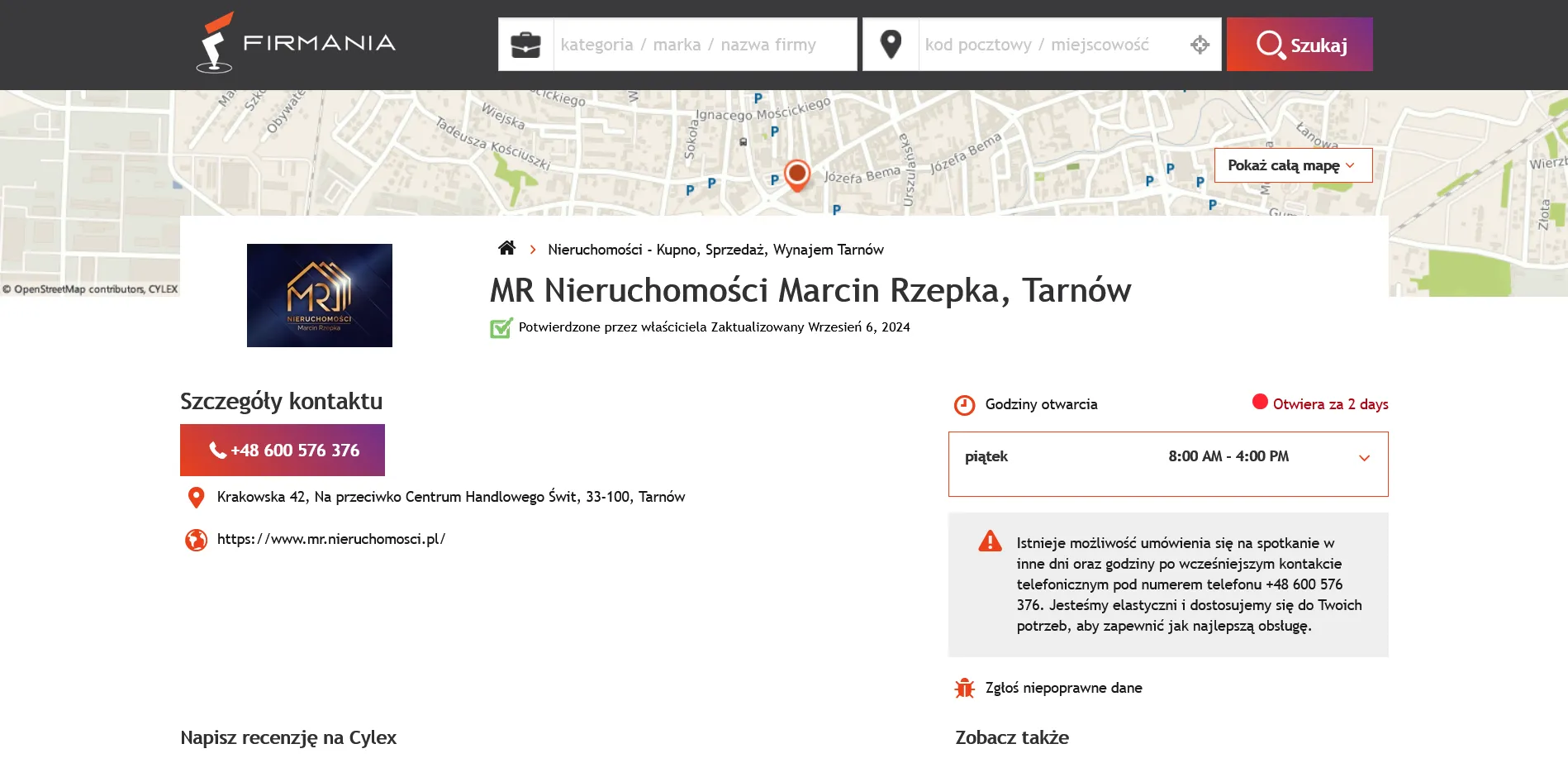 MR Nieruchomości Marcin Rzepka na portalu firmania.pl