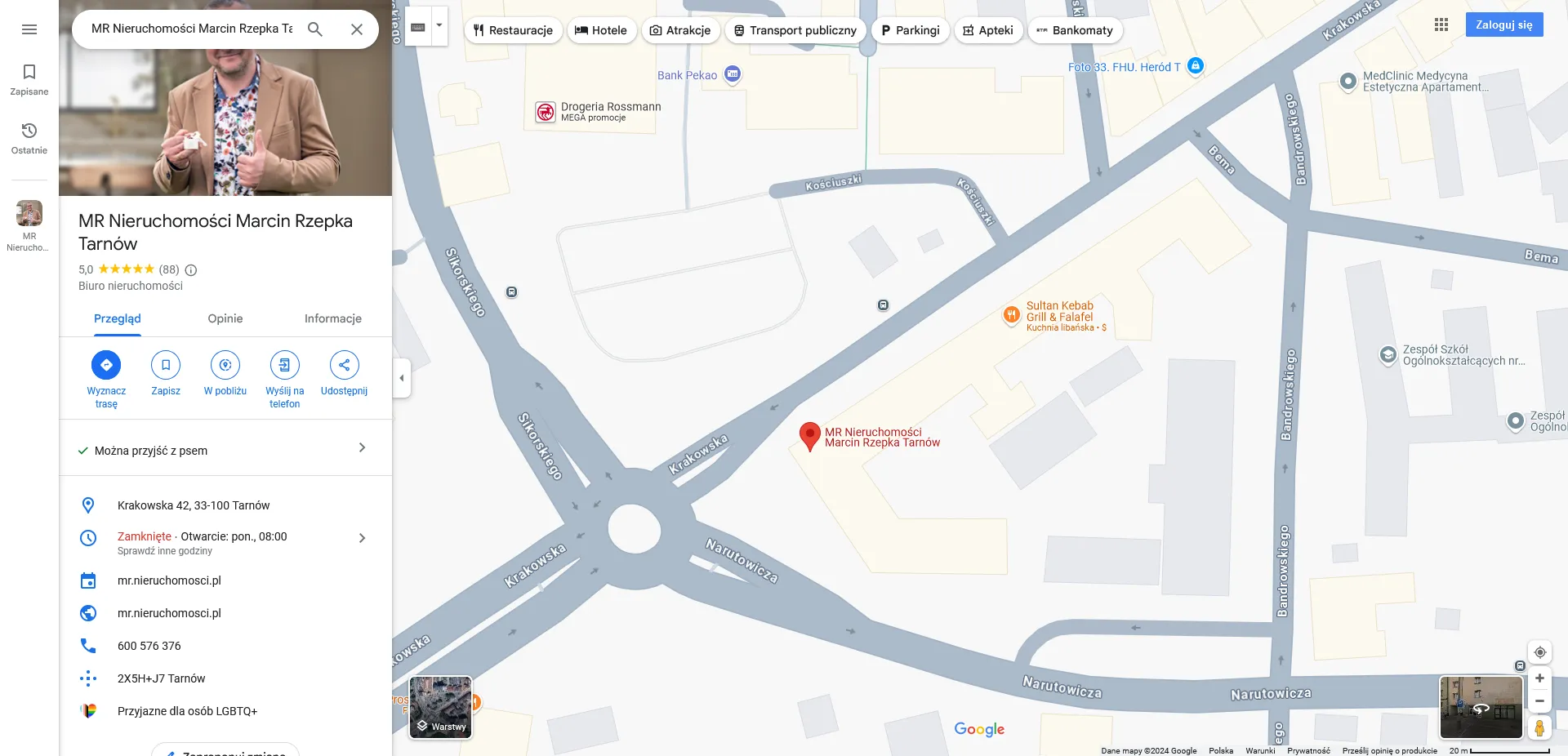 Profil Firmy w Google - MR Nieruchomości Marcin Rzepka