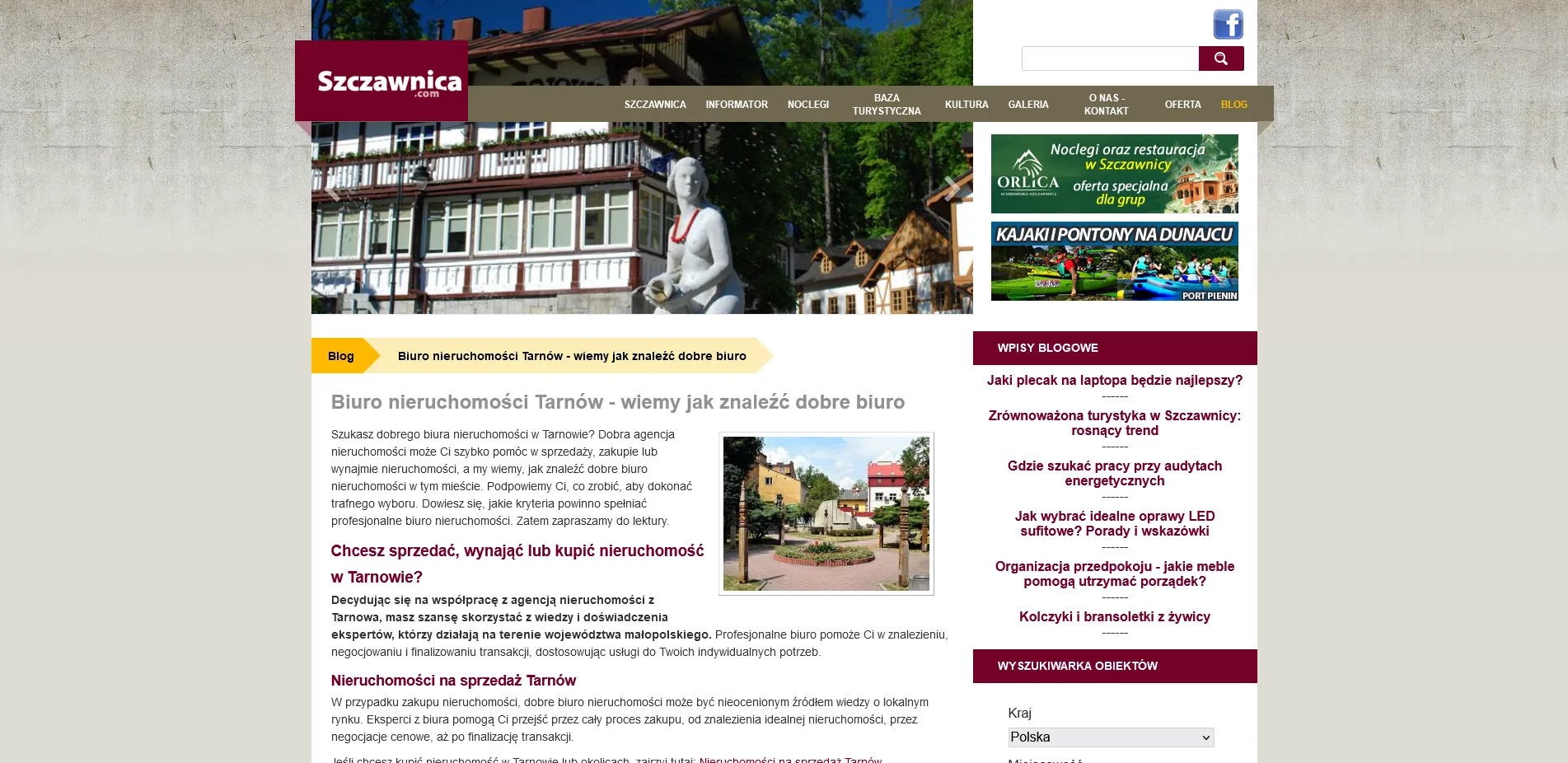 Biuro nieruchomości Tarnów - artykuł branżowy w portalu szczawnica.com