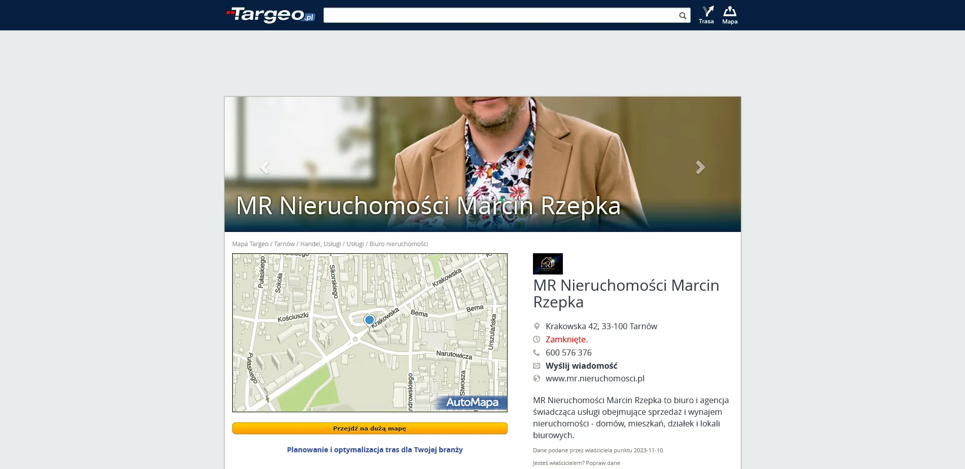 MR Nieruchomości Marcin Rzepka na Targeo