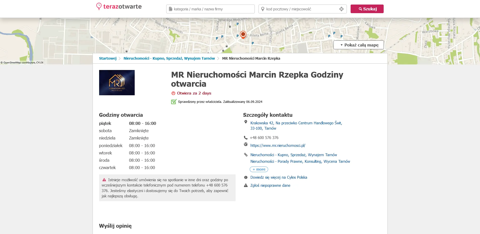 MR Nieruchomości Marcin Rzepka na teraz-otwarte.pl